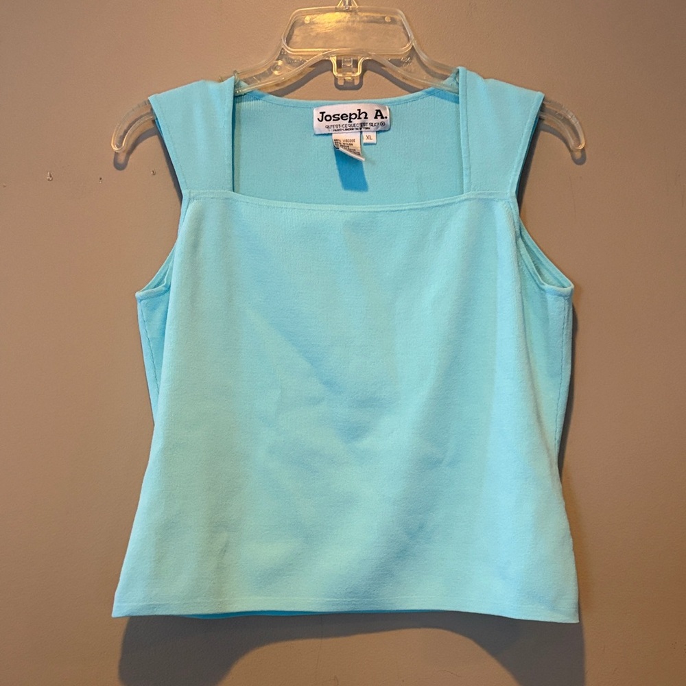 Joseph A Blue Women's Square Neck Tank Top